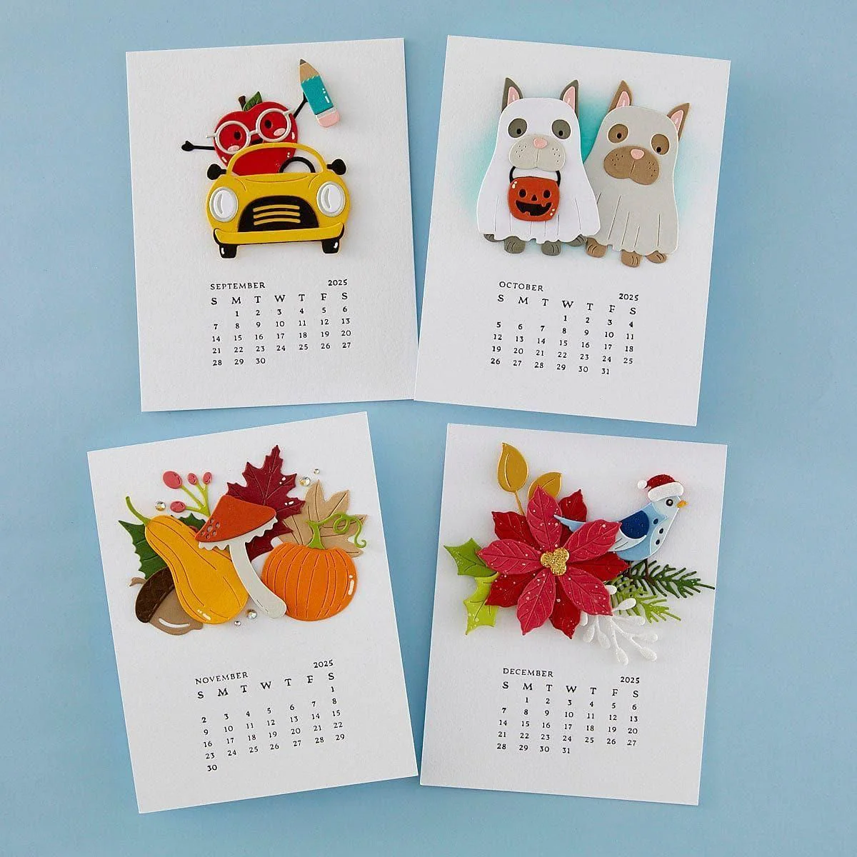 2025 DIY Calendar Press Plates and DIY Easel BetterPress Dies Bundle from the Florals Through the Year Collection - Image 10