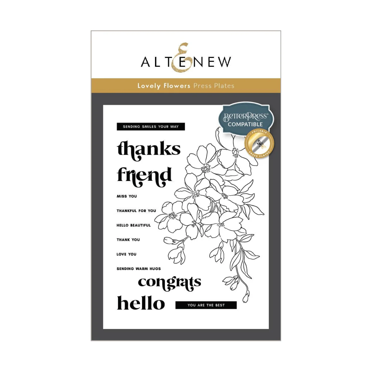 Altenew - Lovely Flowers Press Plate - Image 2