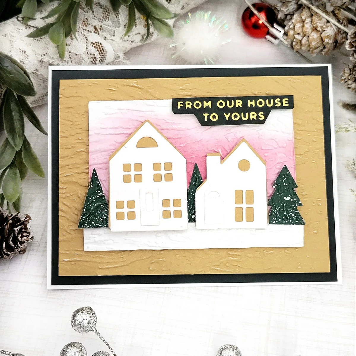 Mantel Village and Decorations Etched Dies Bundle by Simon Hurley - Image 8