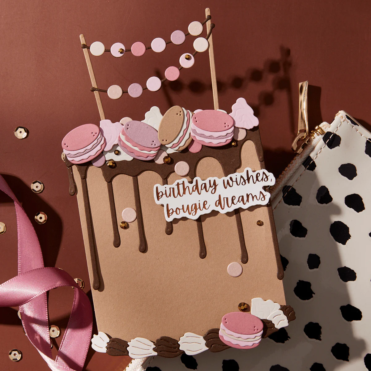 Bougie Birthday Sentiments Press Plate & Die Set from the Bougie Birthday Collection by Nina Boettcher - Image 14