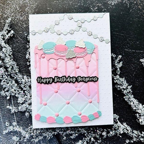 Bougie Birthday Sentiments Press Plate & Die Set from the Bougie Birthday Collection by Nina Boettcher - Image 3