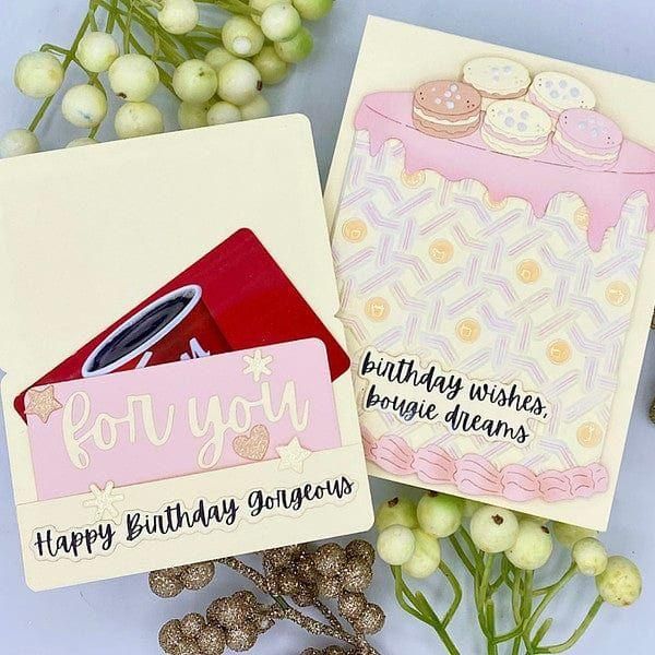 Bougie Birthday Sentiments Press Plate & Die Set from the Bougie Birthday Collection by Nina Boettcher - Image 4