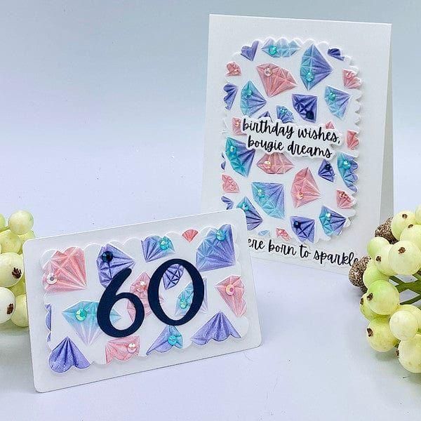 Classy Numbers Etched Dies from the Bougie Birthday Collection by Nina Boettcher