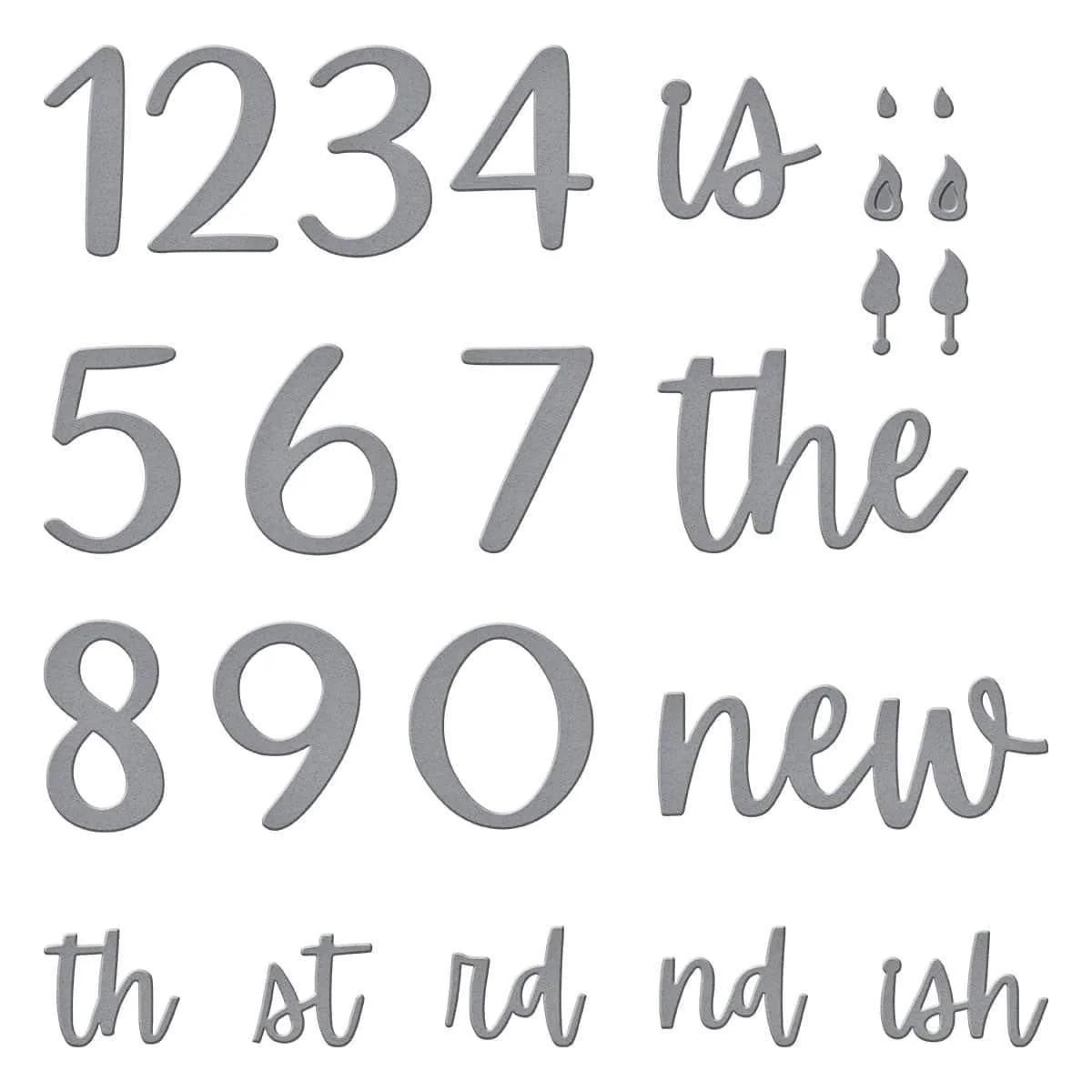 Classy Numbers Etched Dies from the Bougie Birthday Collection by Nina Boettcher - Image 2