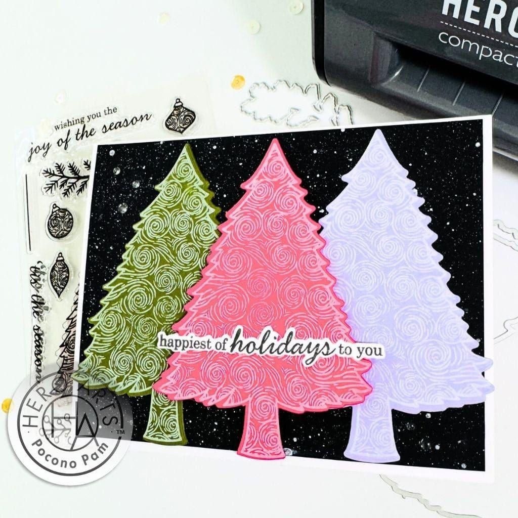Hero Arts Swirly Christmas Tree Clear Stamp Set - Image 3