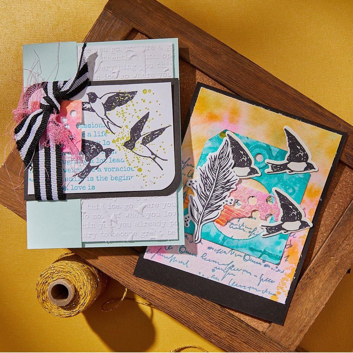 Collaged Birds BetterPress Plates & Die Set by Dina Wakley - Image 7
