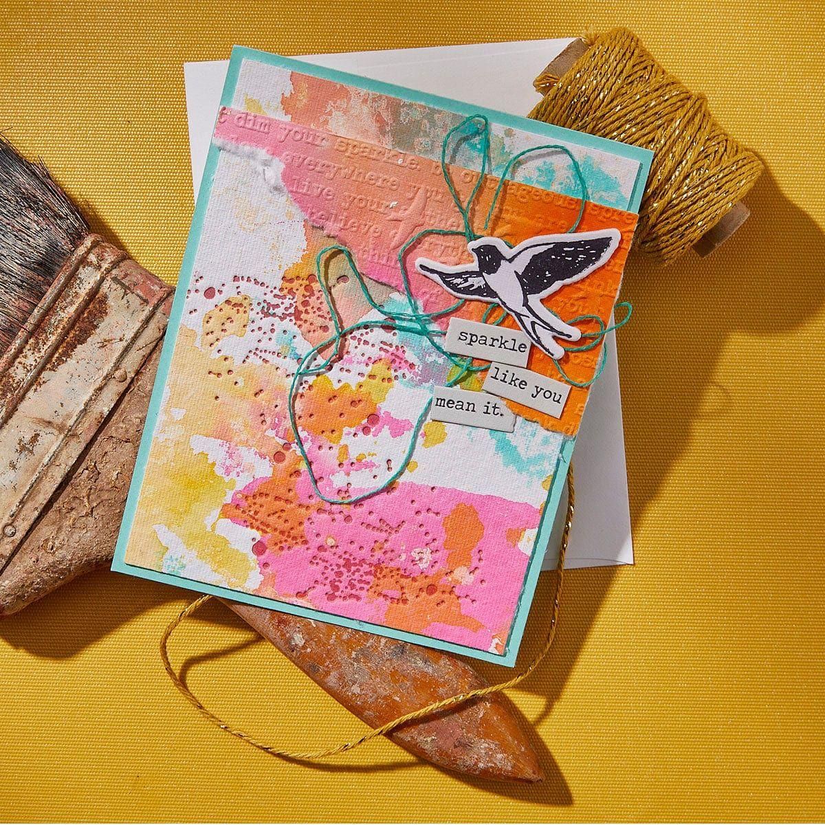 Collaged Birds BetterPress Plates & Die Set by Dina Wakley - Image 9