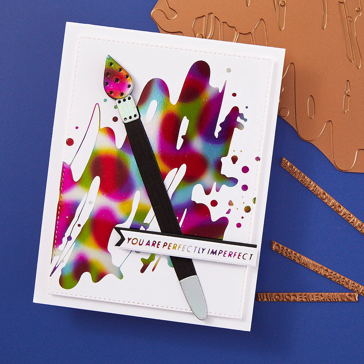 Colorful Splash - Glimmer Hot Foil Kit of the Month (Plates Only)