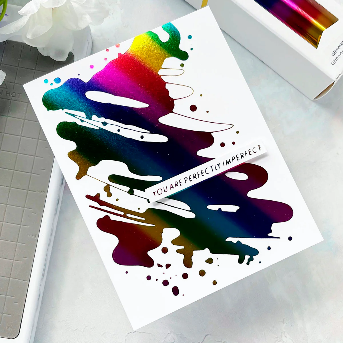 Colorful Splash - Glimmer Hot Foil Kit of the Month (Plates Only) - Image 5