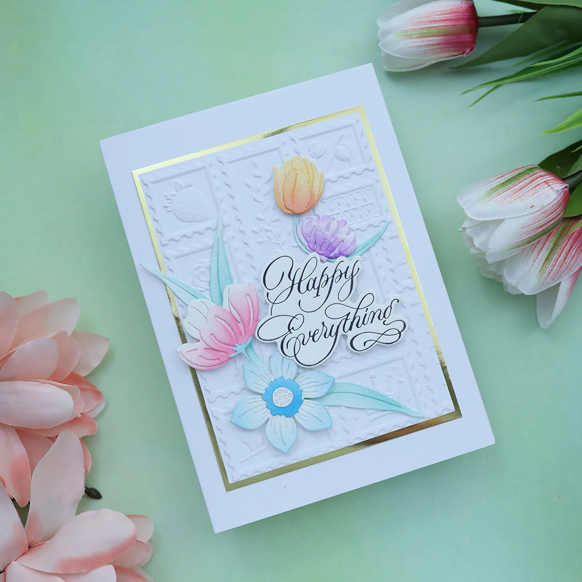 Copperplate Happy Birthday and Everything BetterPress Plate & Die Set by Paul Antonio