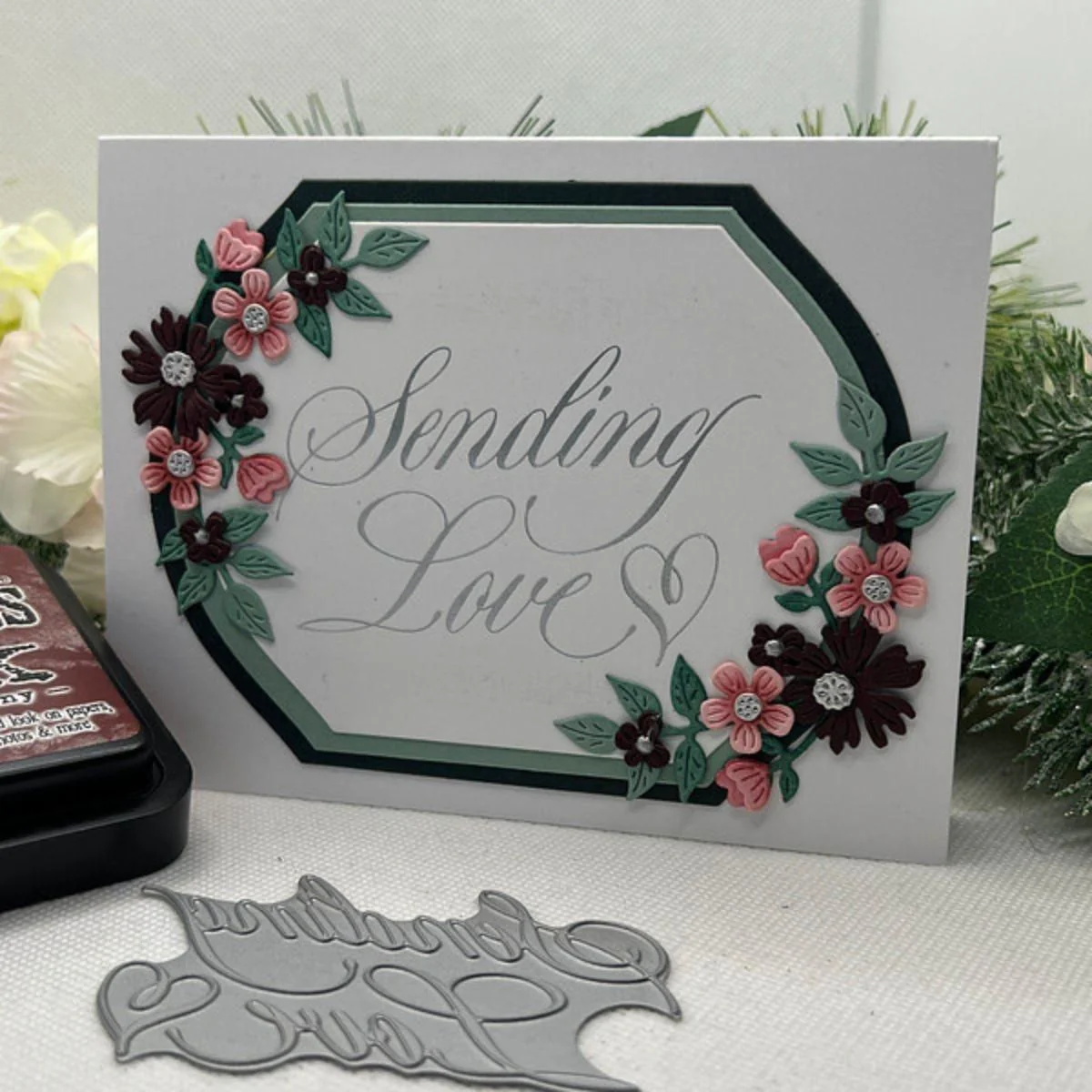 Copperplate Sending Love BetterPress Plate from the Copperplate On Your Wedding Day Collection by Paul Antonio