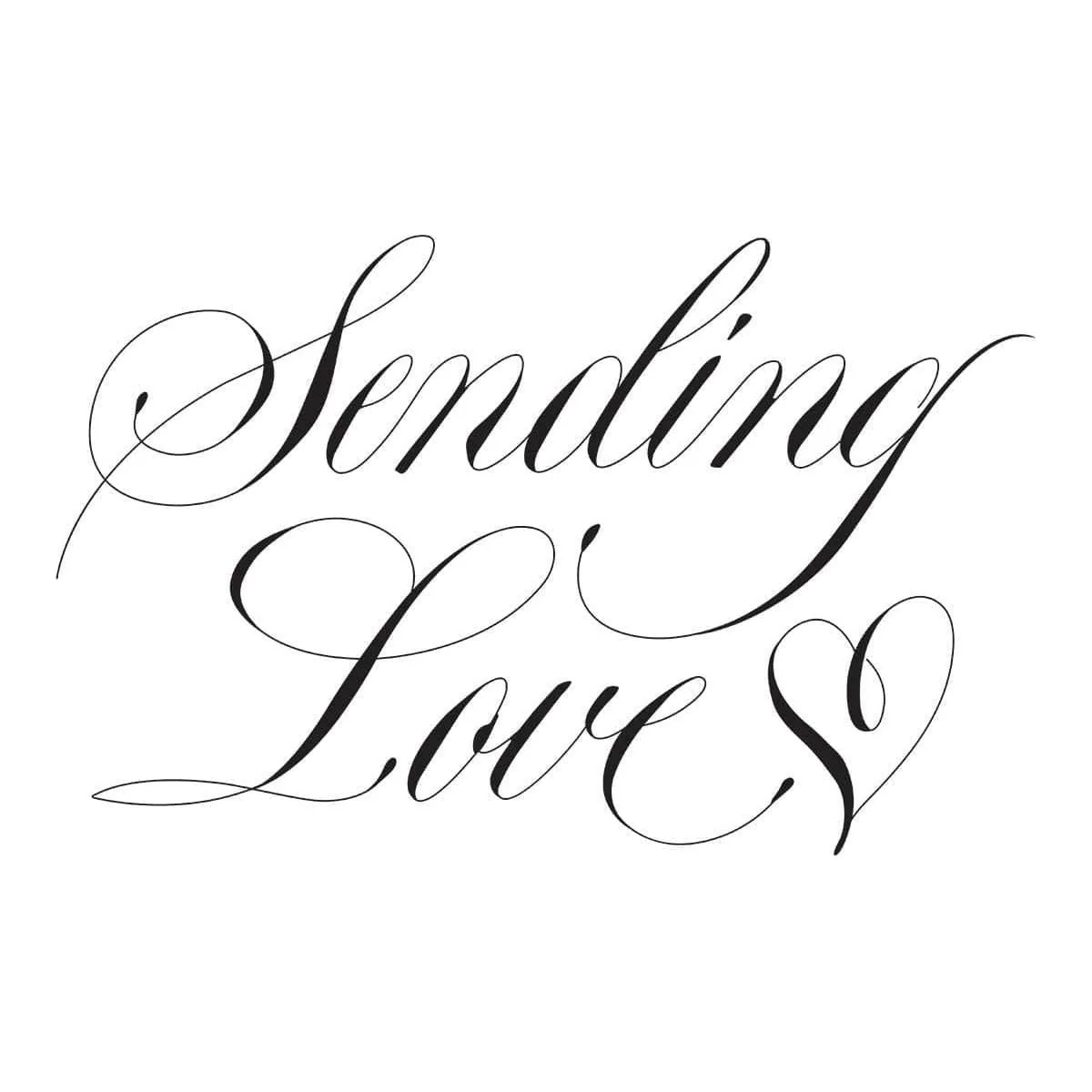 Copperplate Sending Love BetterPress Plate from the Copperplate On Your Wedding Day Collection by Paul Antonio - Image 2