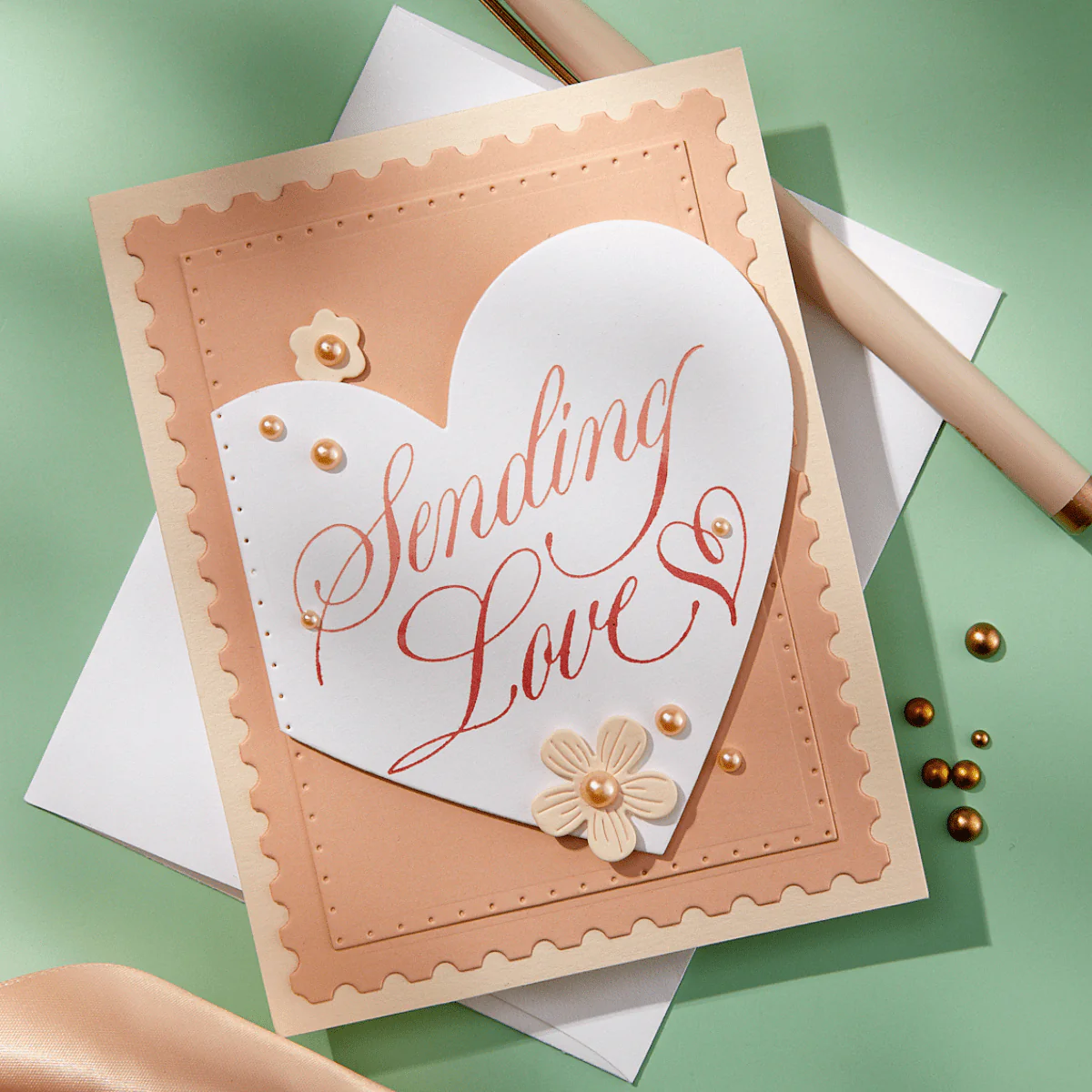 Copperplate Sending Love BetterPress Plate from the Copperplate On Your Wedding Day Collection by Paul Antonio - Image 5