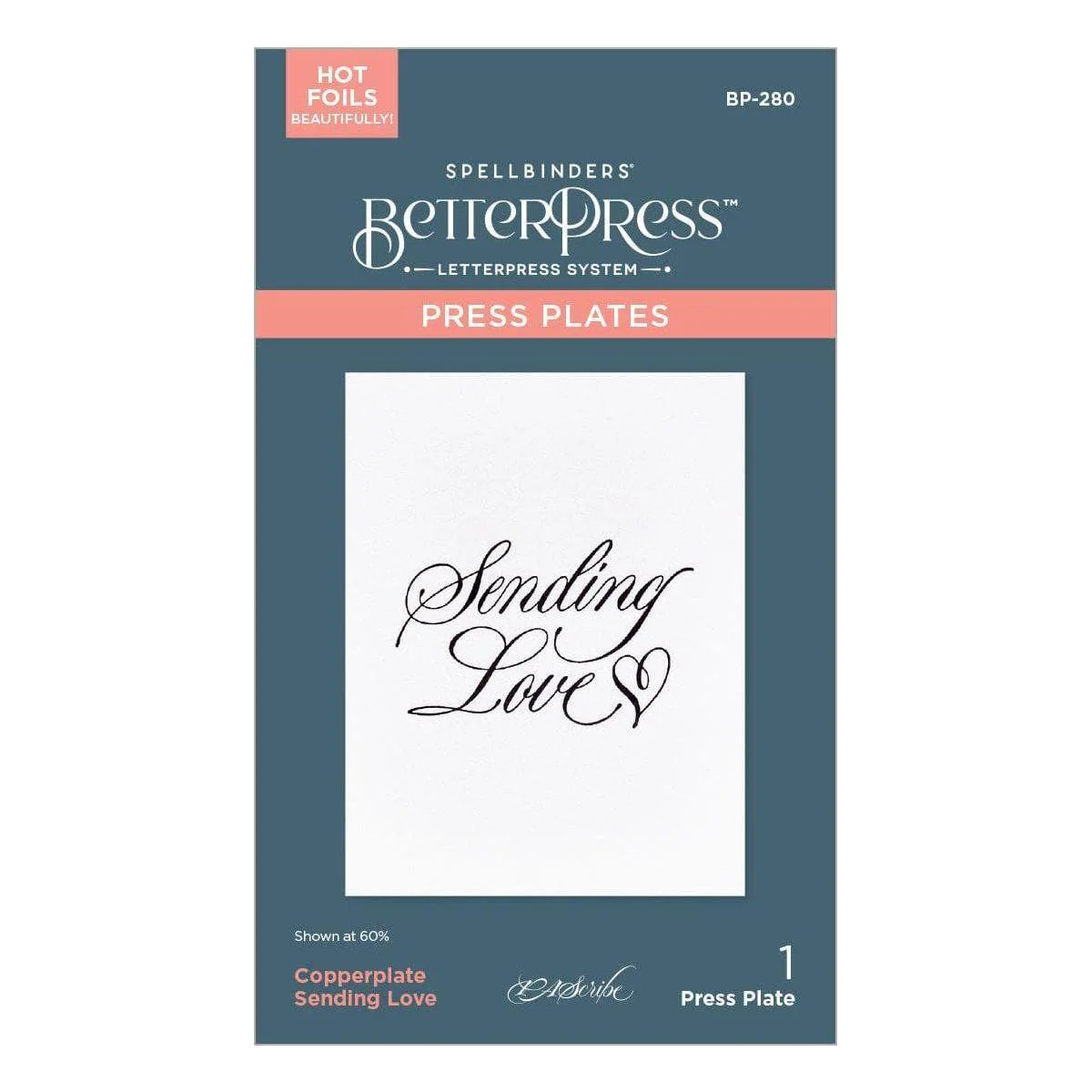 Copperplate Sending Love BetterPress Plate from the Copperplate On Your Wedding Day Collection by Paul Antonio - Image 7