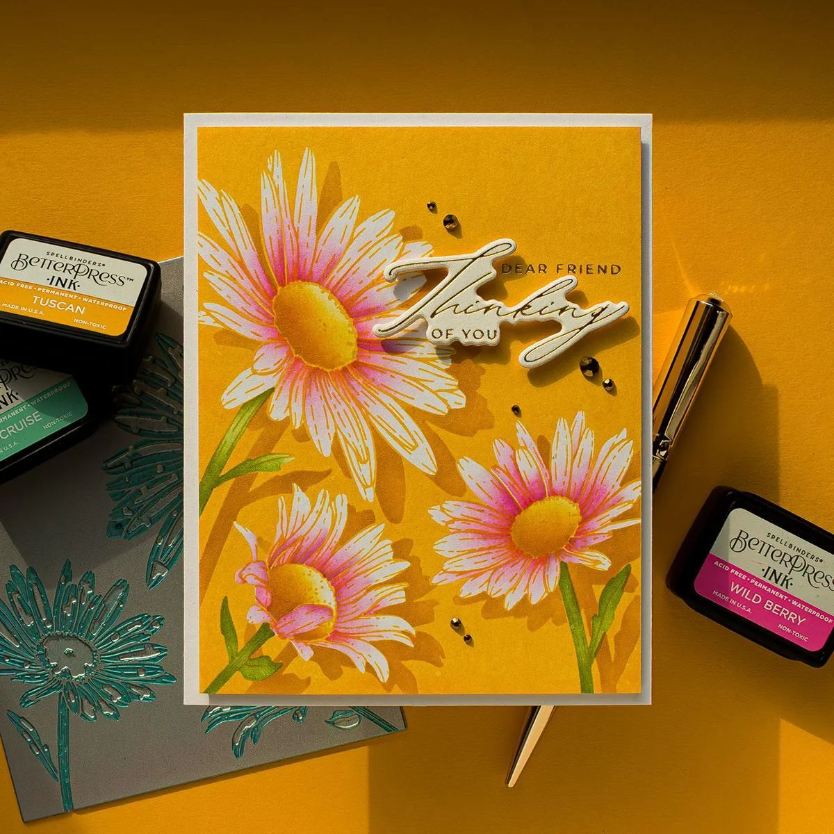 Daisy Trio BetterPress and Stencil Bundle by Yana Smakula - Image 7