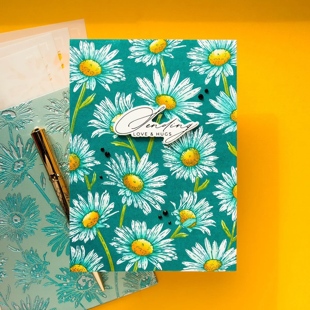Daisy Shower BetterPress and Stencil Bundle by Yana Smakula - Image 4