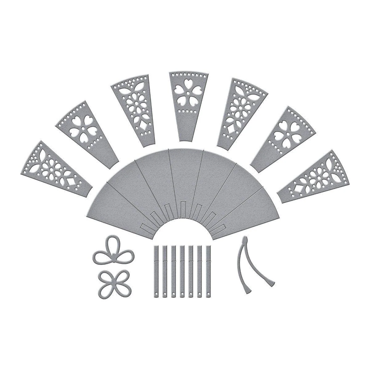 Fan & Bow Etched Dies by Alex Syberia Designs - Image 2