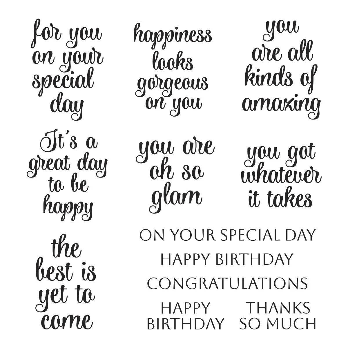 Gorgeous You Sentiments Clear Stamps - Image 2