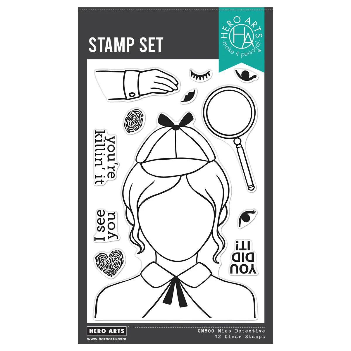 Hero Arts Miss Detective Stamp Set - Image 6