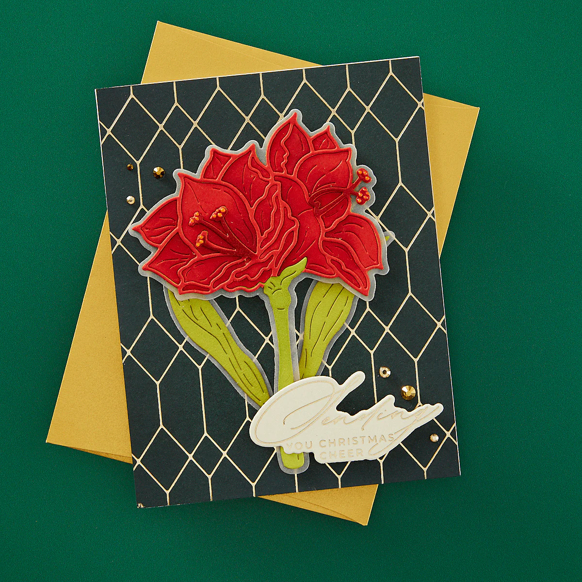 Home for Christmas Sentiments Press Plate & Die Set from the Amaryllis Christmas Collection by Yana Smakula - Image 5
