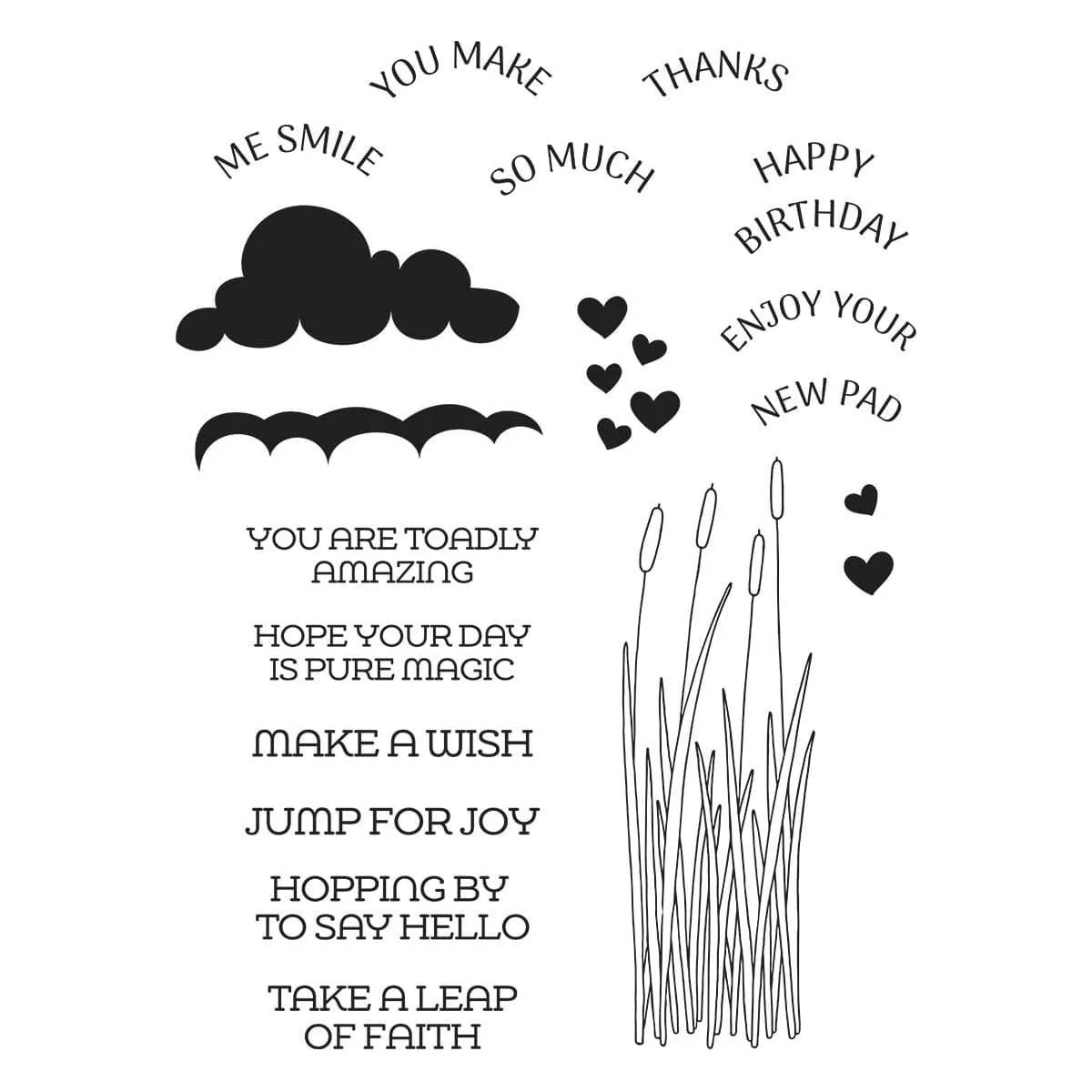 Jump for Joy Sentiments Clear Stamp Set - Image 2