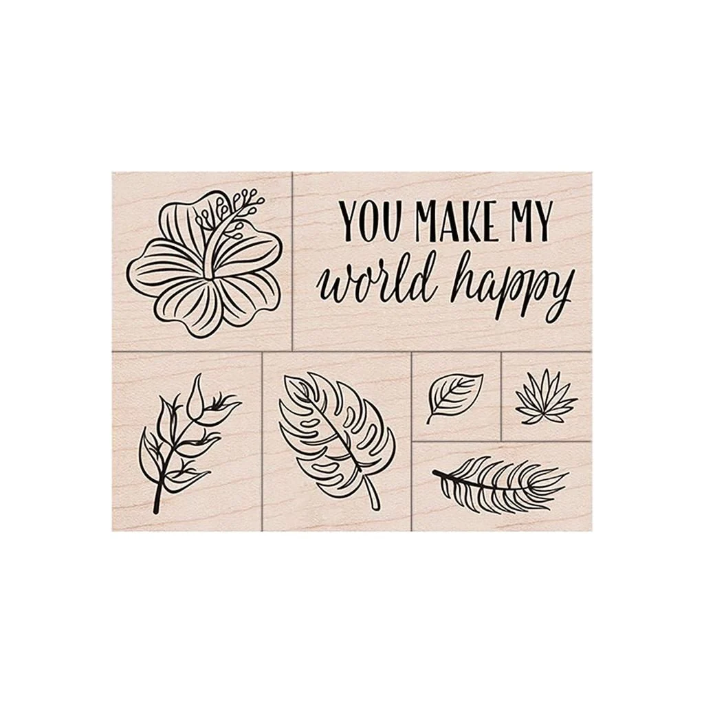 Hero Arts You Make My World Happy Woodblock Stamp