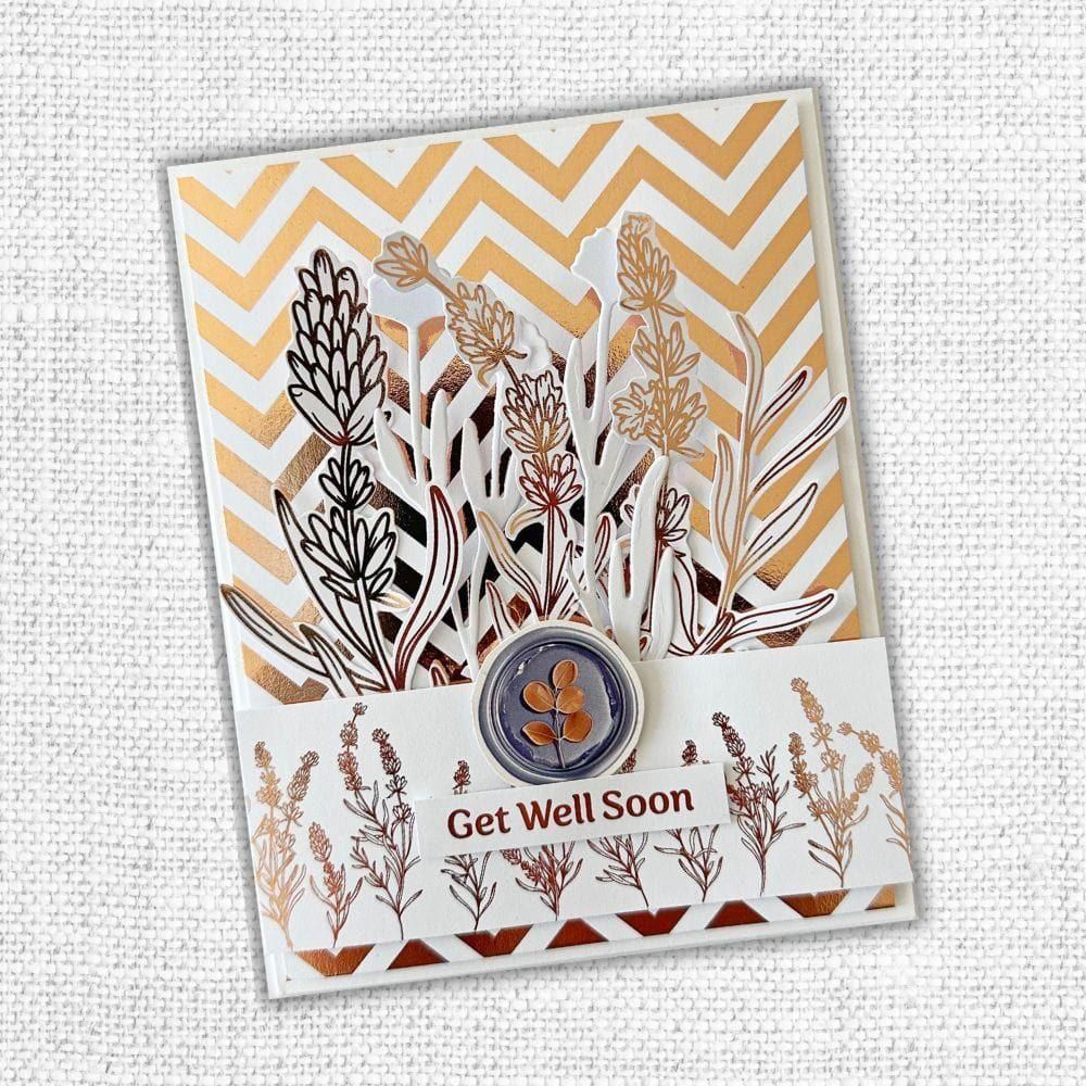 Paper Rose - Rose Gold Foil Lavender & Roses 12x12 Deluxe Paper Collection - Image 3