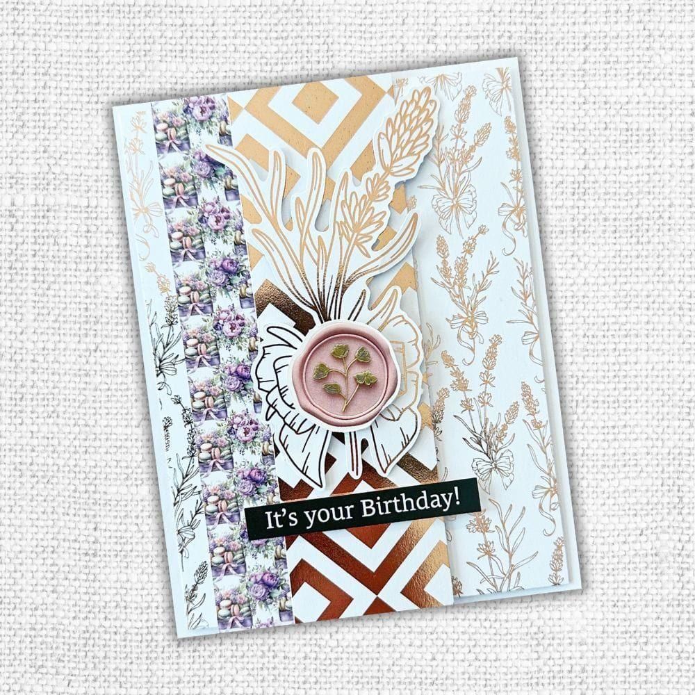 Paper Rose - Rose Gold Foil Lavender & Roses 12x12 Deluxe Paper Collection - Image 4