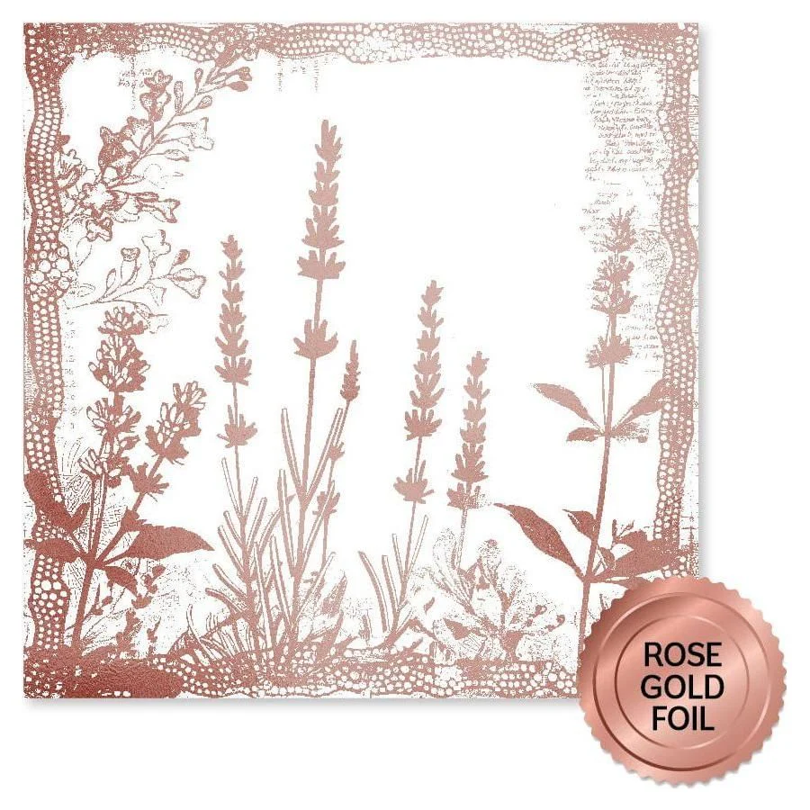 Paper Rose - Rose Gold Foil Lavender & Roses 12x12 Deluxe Paper Collection - Image 6