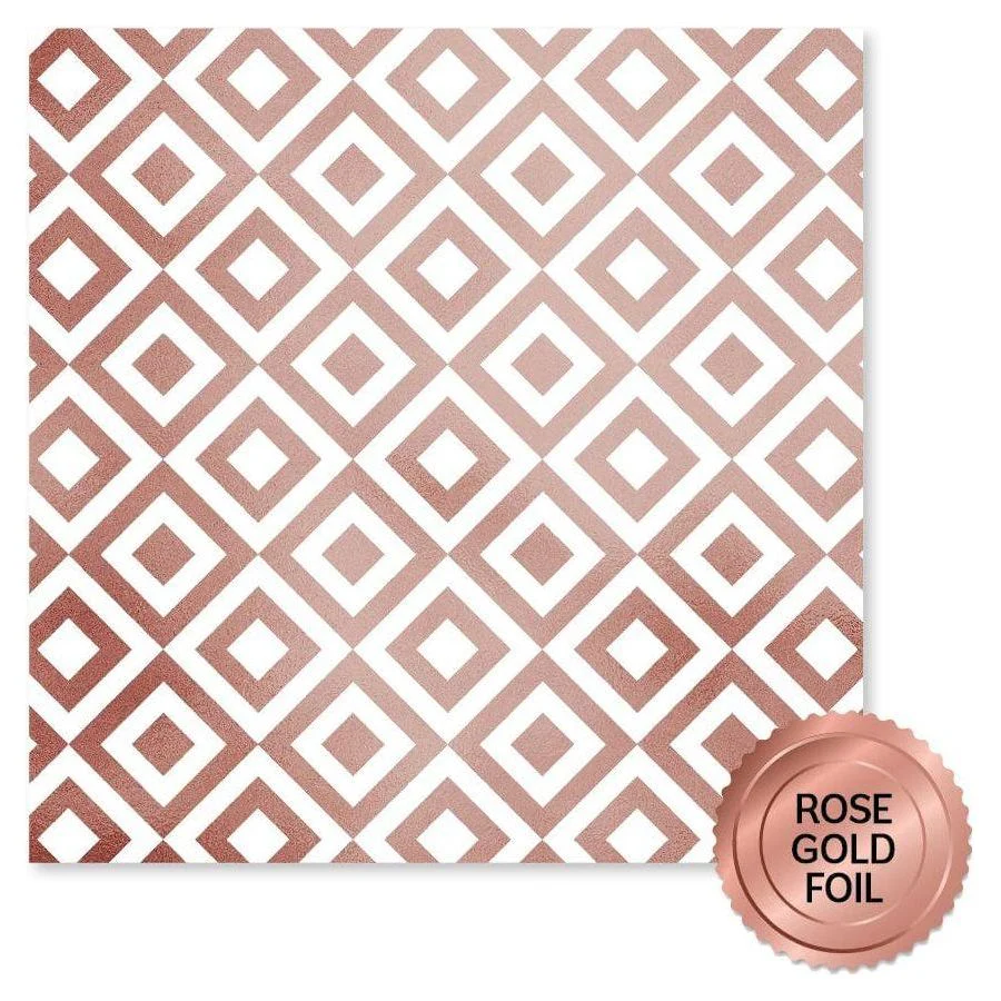 Paper Rose - Rose Gold Foil Lavender & Roses 12x12 Deluxe Paper Collection - Image 8