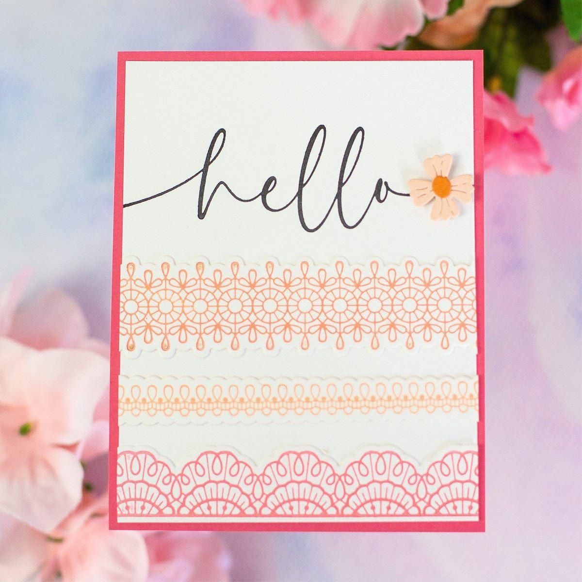 Pressed Lace Borders Press Plate & Die Set from the Vivid Expressions Collection - Image 3
