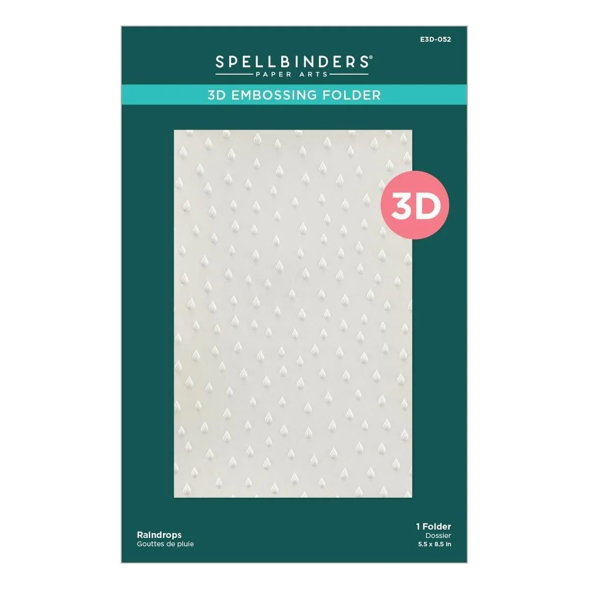 Raindrops 3D Embossing Folder from the Showered with Love Collection by Vicky Papaioannou - Image 4