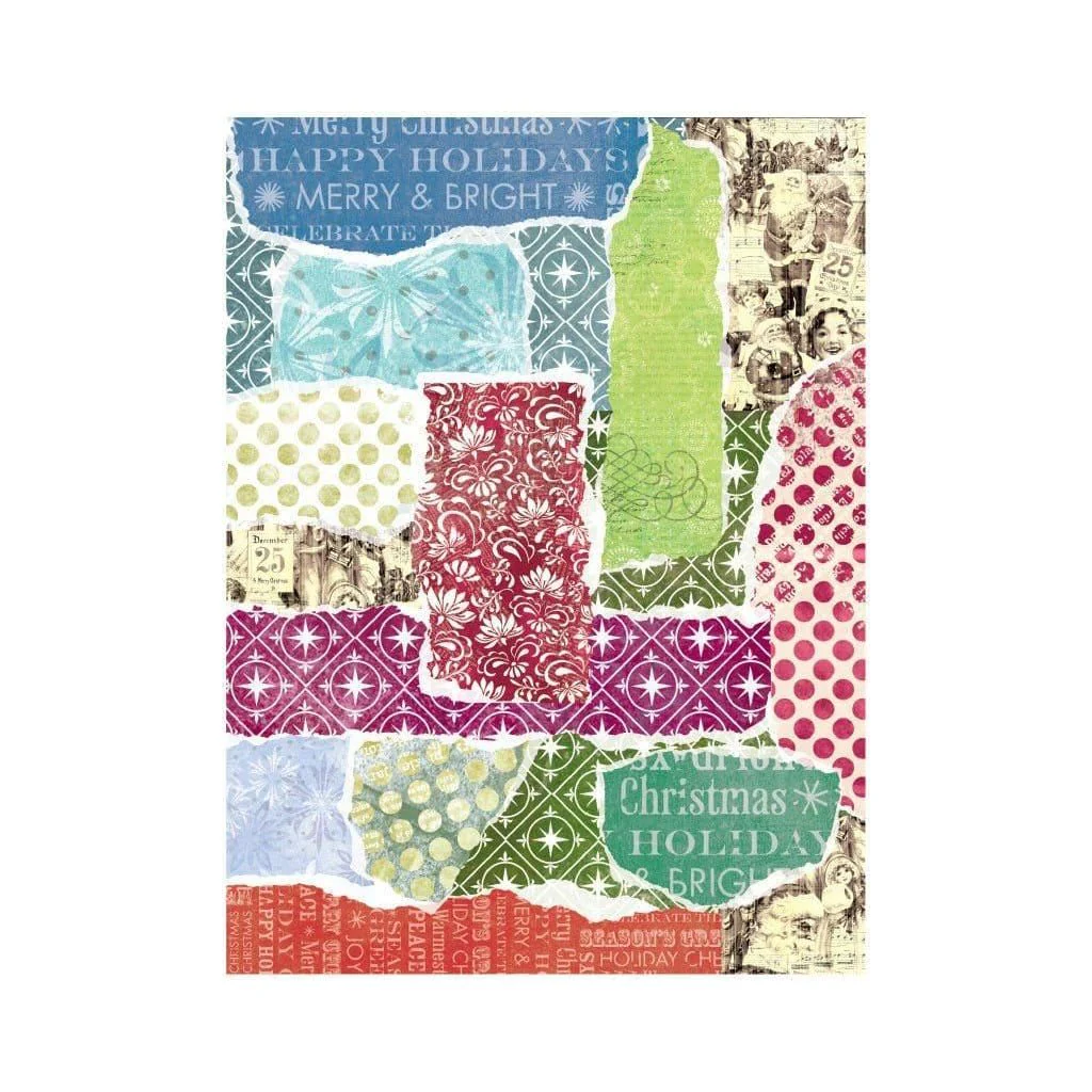 Hero Arts Festive Paper Collage Hero Transfers