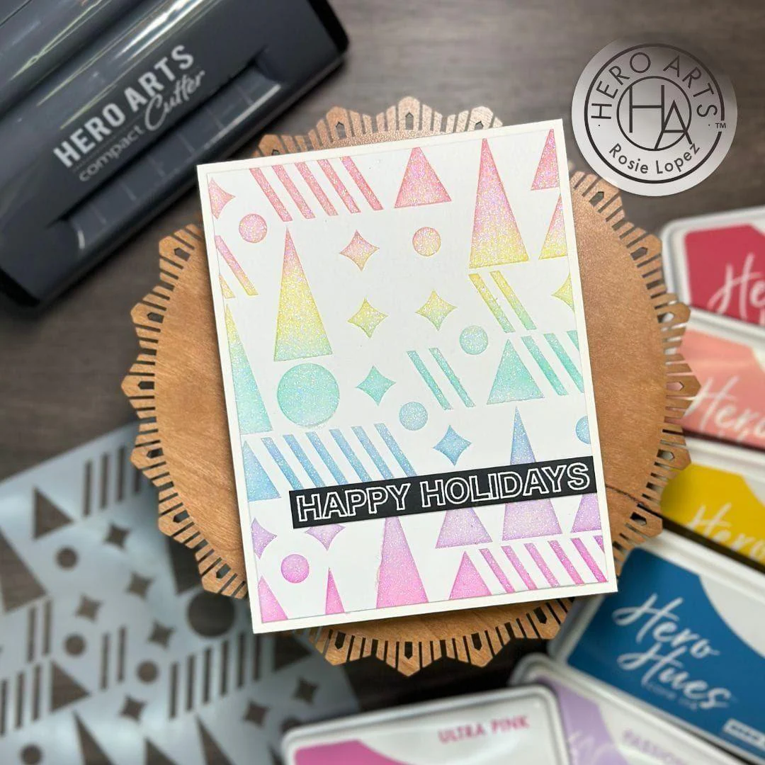 Hero Arts Geometric Holiday Stencil - Image 4