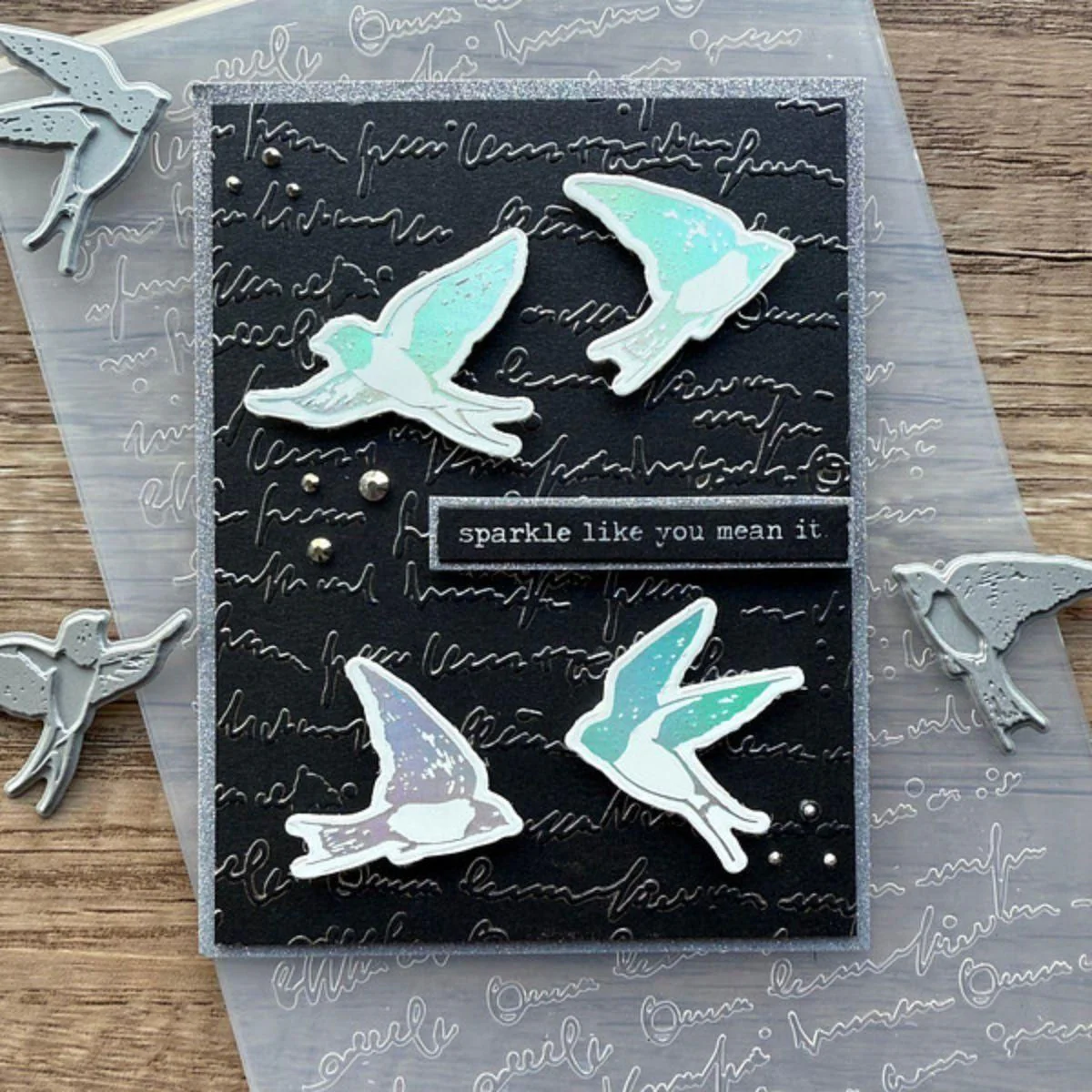 Scribbled Letter Embossing Folder by Dina Wakley - Image 3