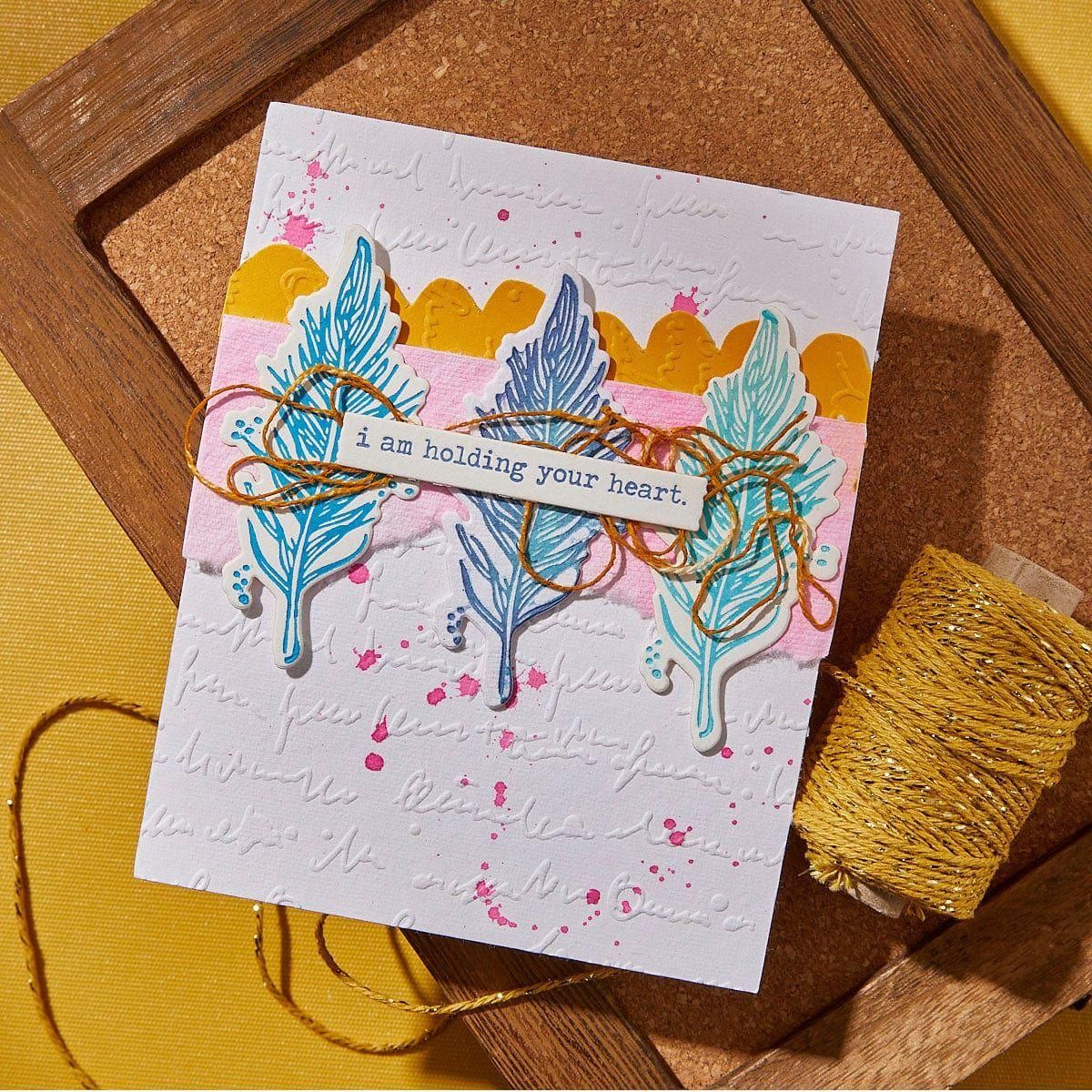 Scribbled Letter Embossing Folder by Dina Wakley - Image 4