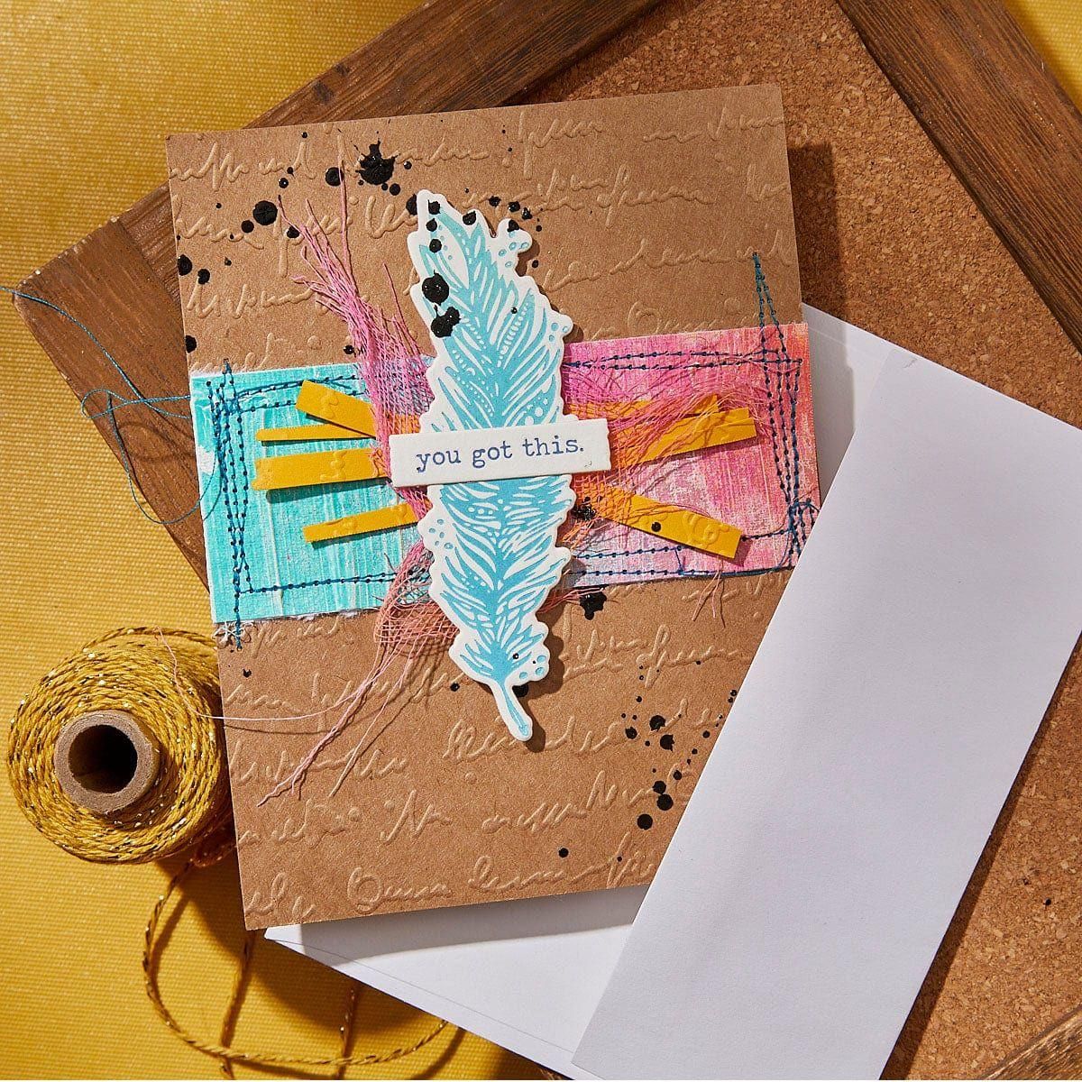 Scribbled Letter Embossing Folder by Dina Wakley - Image 5