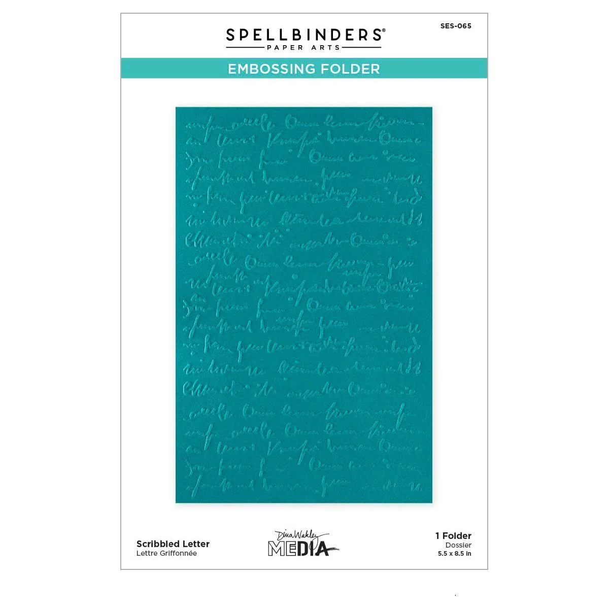 Scribbled Letter Embossing Folder by Dina Wakley - Image 7