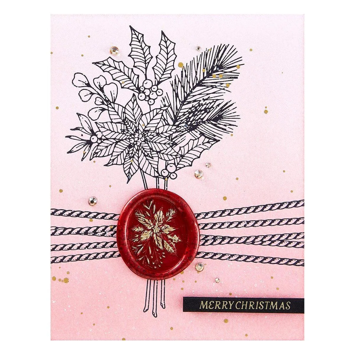 Sealed Poinsettia Stems Press Plate & Die Set - Image 4