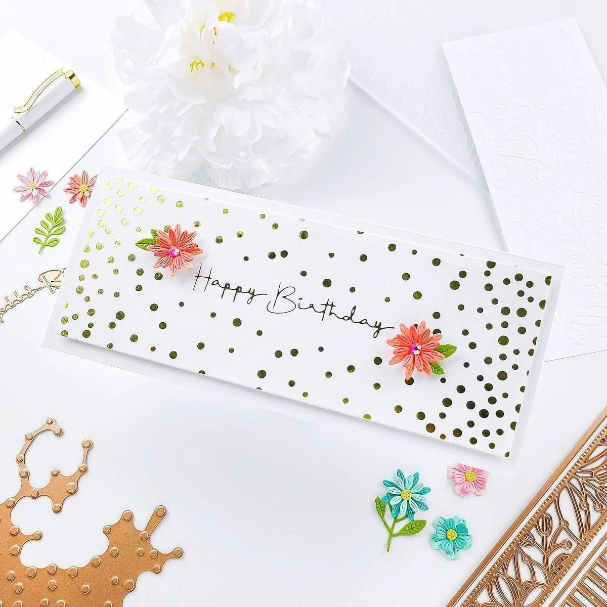 Slimline Confetti Background Glimmer Hot Foil Plate - Image 3