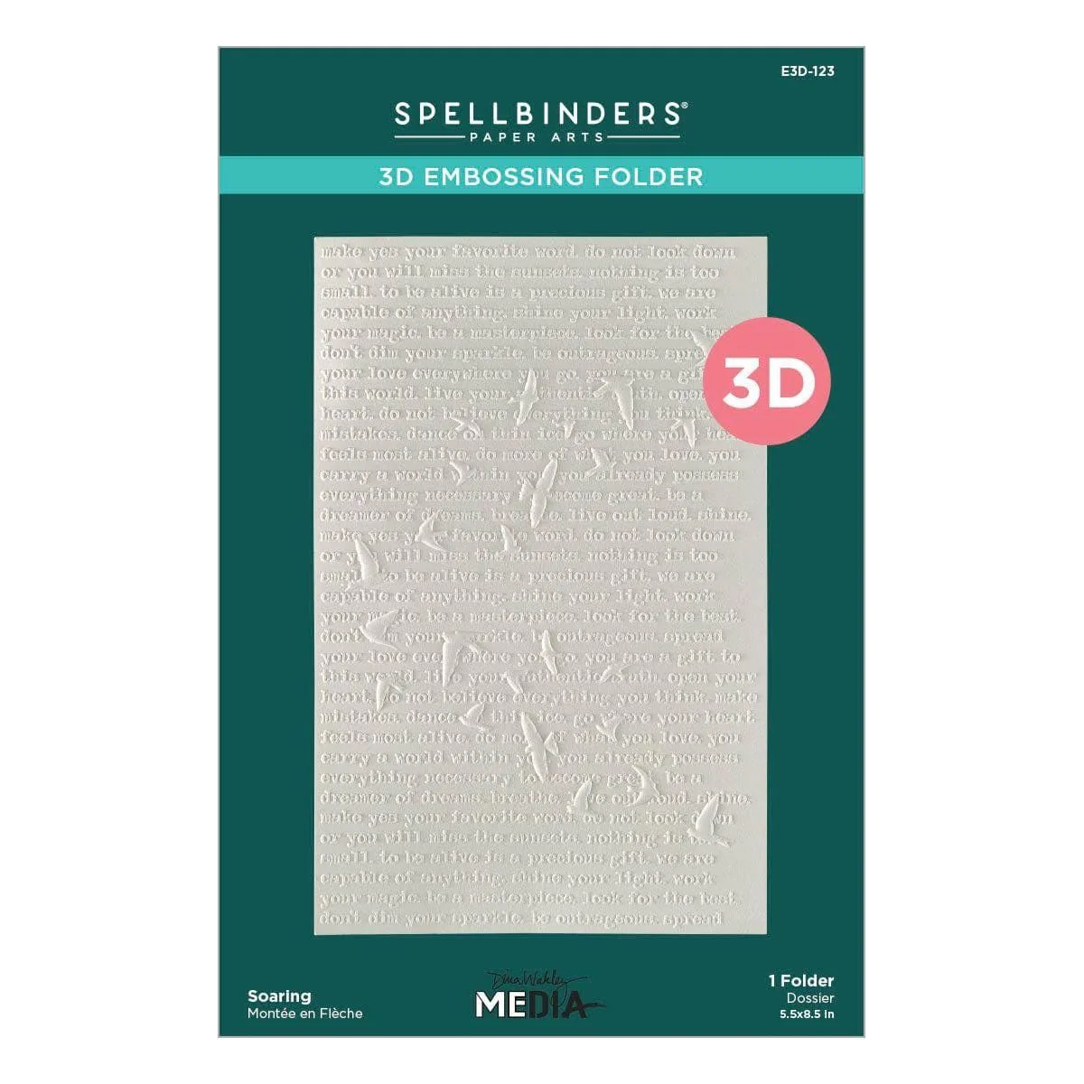 Soaring 3D Embossing Folder Embossing Folder by Dina Wakley - Image 6