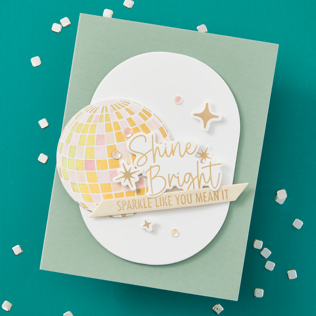 Sparkle On Sentiments Press Plate & Die Set from the Shine Bright Collection by Carissa Wiley - Image 3