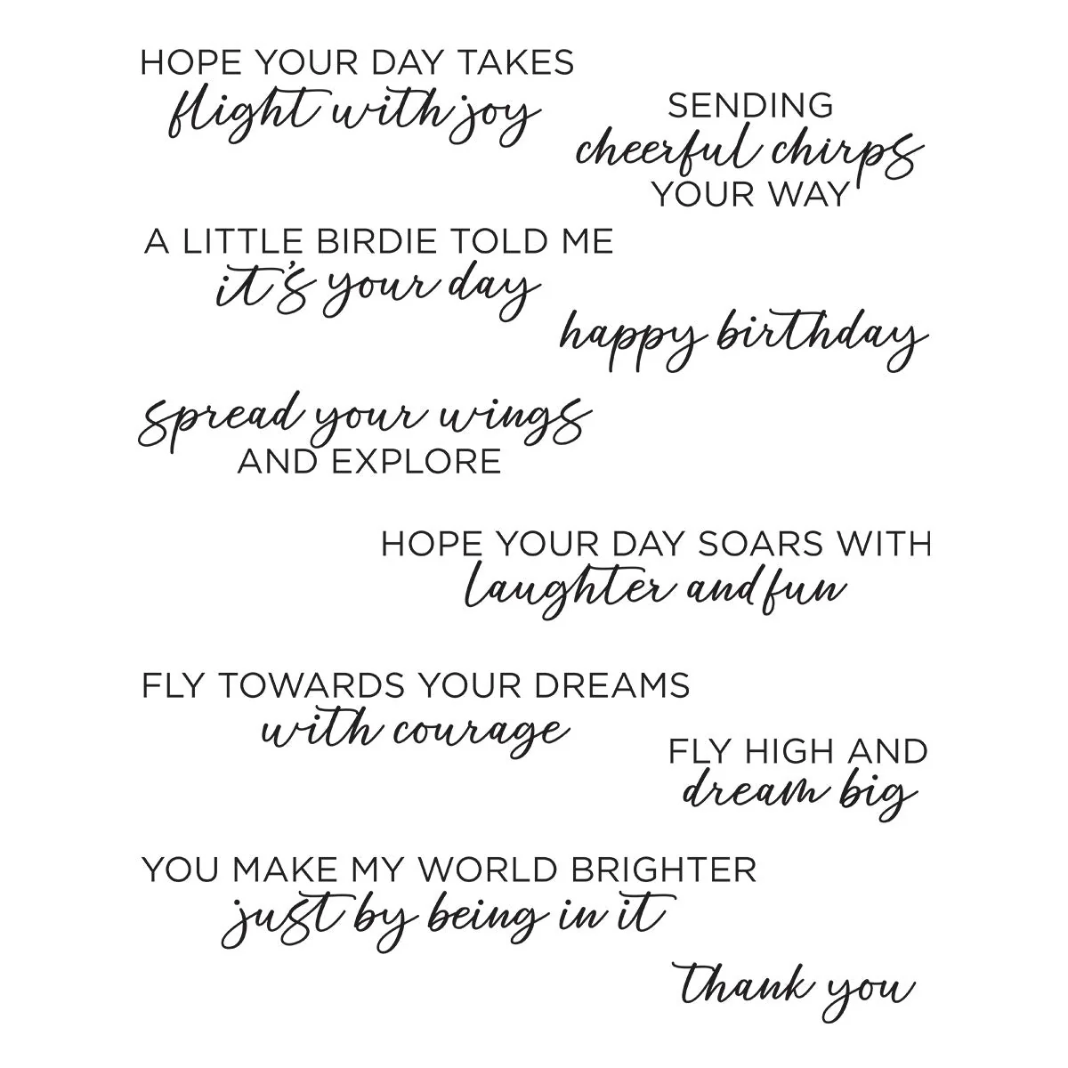 Spread Your Wings Sentiments Clear Stamp Set - Image 2