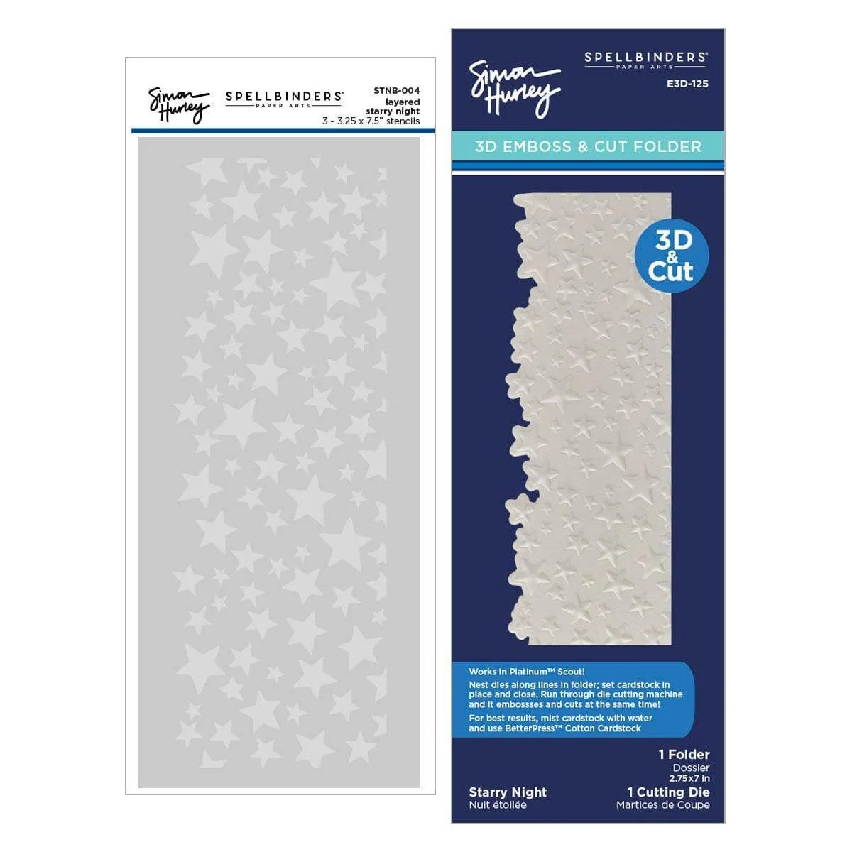 Starry Night 3D Emboss & Cut Folder and Stencil Bundle by Simon Hurley - Image 8