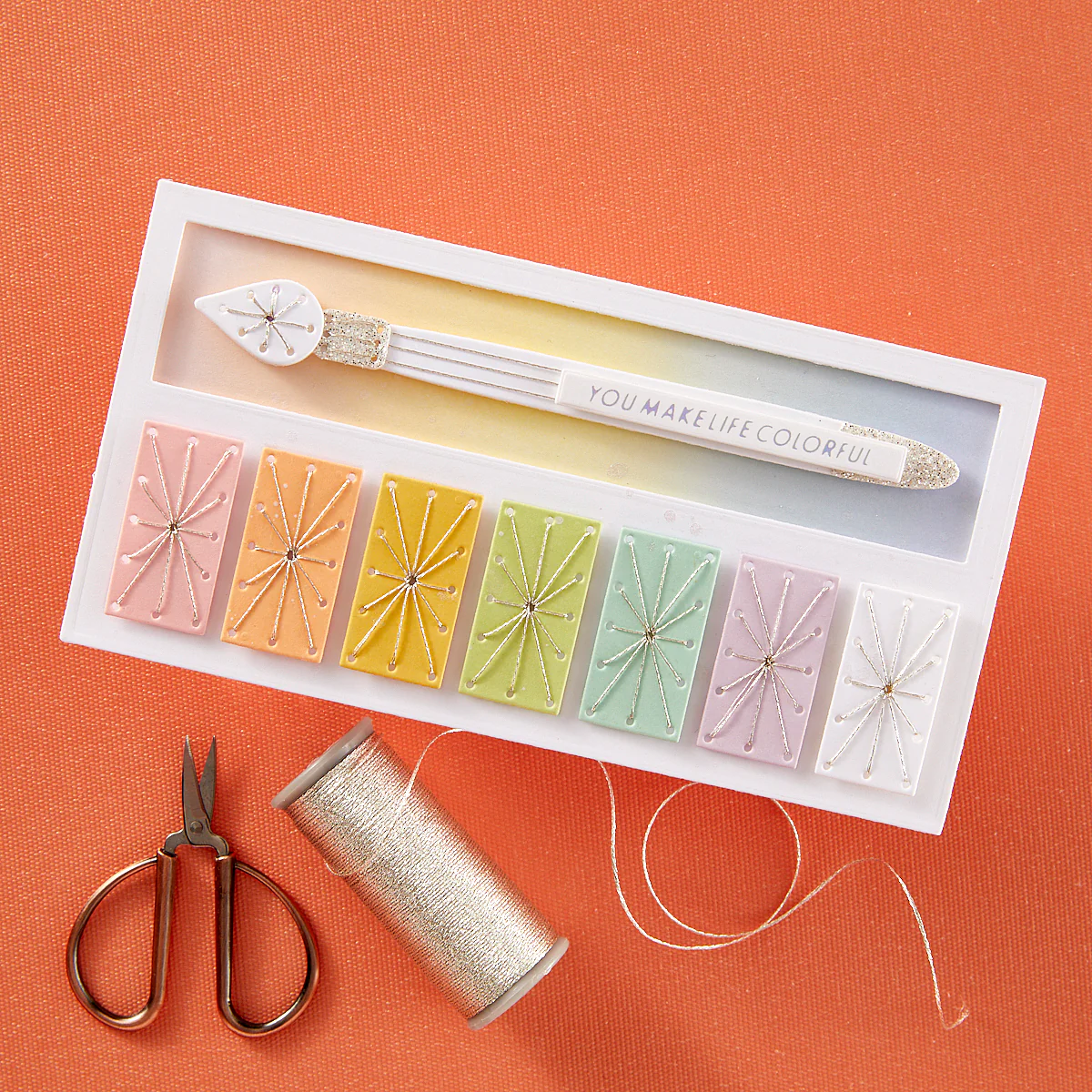 Stitched Colorful Palette - Stitching Die of the Month - Image 5