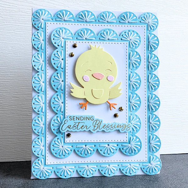 Stitched Scallop Card Front & Tag - Stitching Die of the Month - Image 3