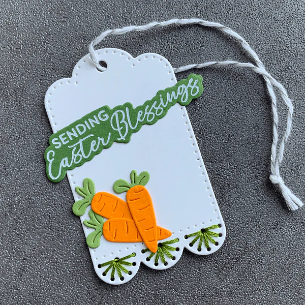 Stitched Scallop Card Front & Tag - Stitching Die of the Month - Image 4