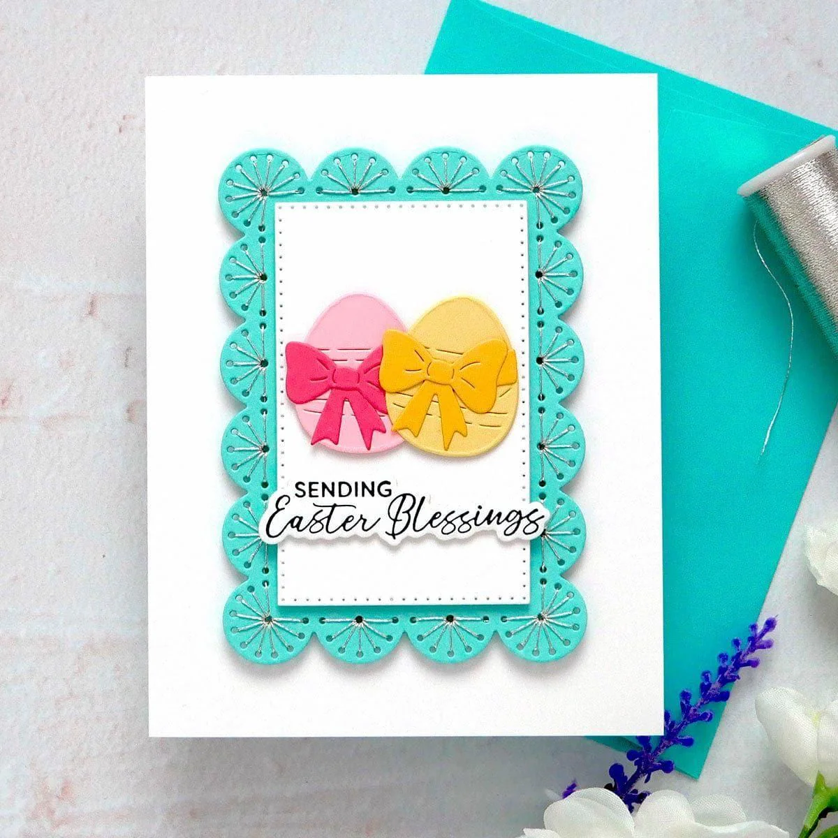 Stitched Scallop Card Front & Tag - Stitching Die of the Month - Image 6