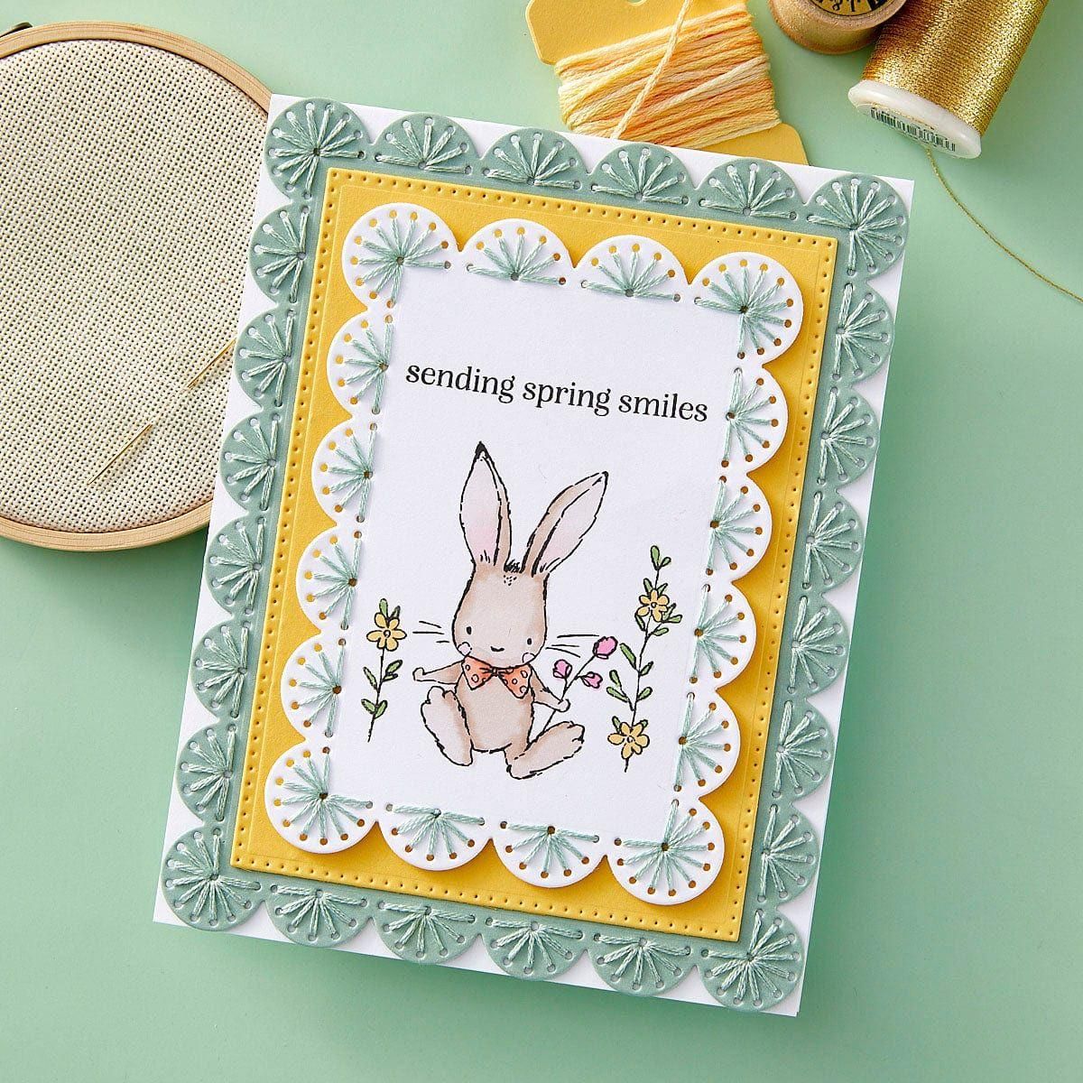 Stitched Scallop Card Front & Tag - Stitching Die of the Month - Image 7