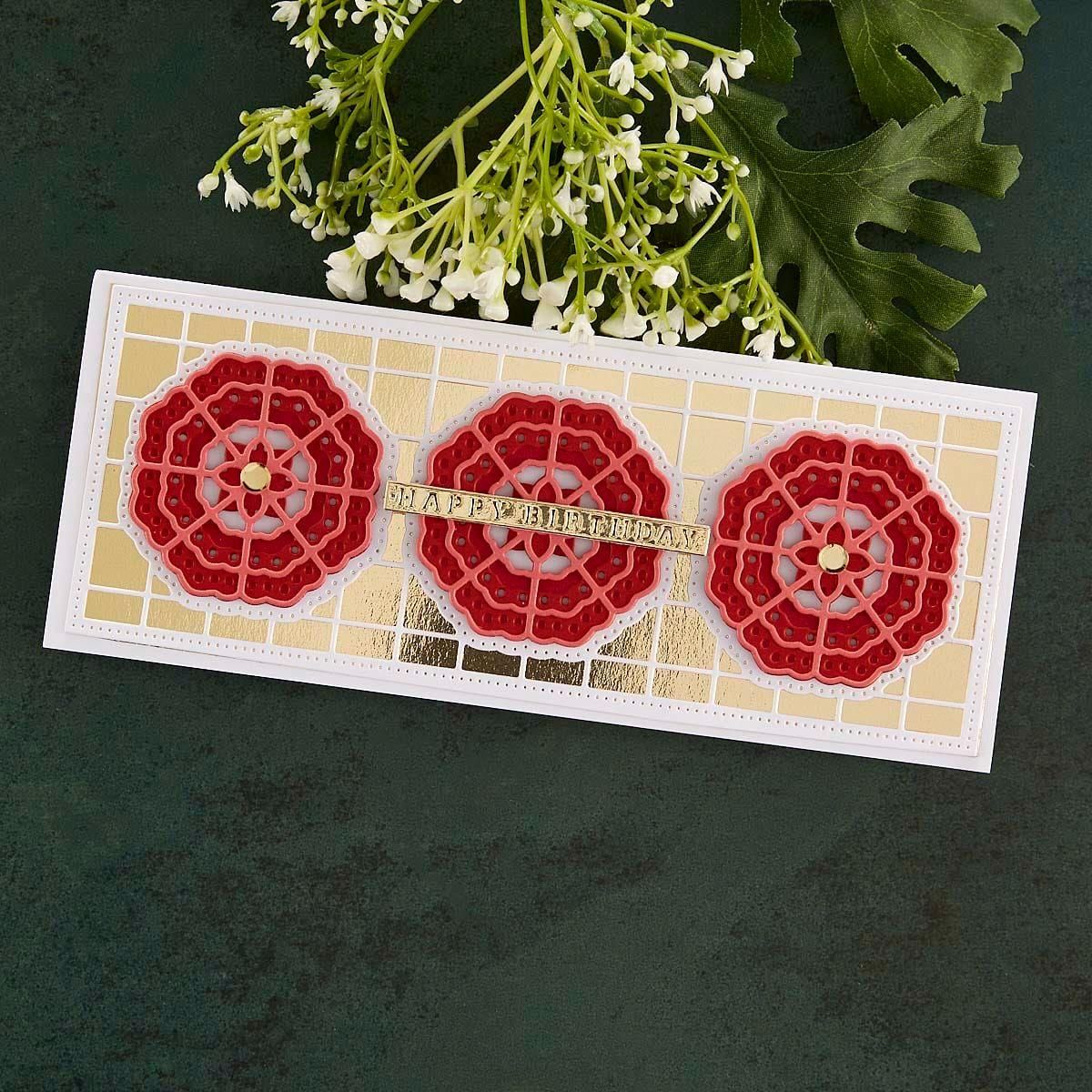 Stylized Floral Kaleidoscope Slimline - Large Die of the Month - Image 3